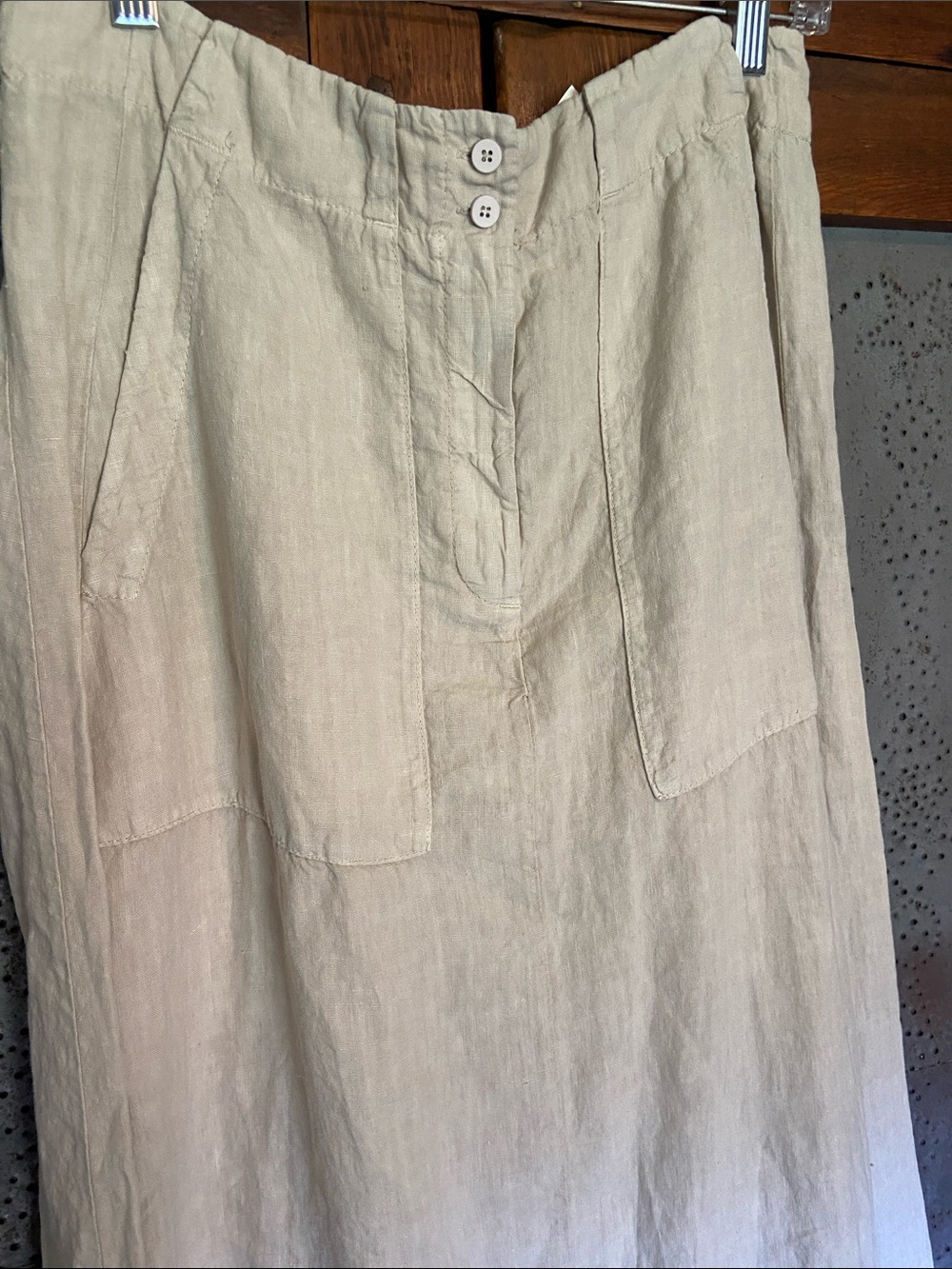 NWT Transit Par Such Linen Pocket Sand Skirt Size 3 Large - Picture 3 of 9